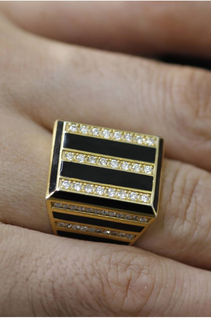 Erkek Yüzüğü Pırlantalı 1,20 Karat