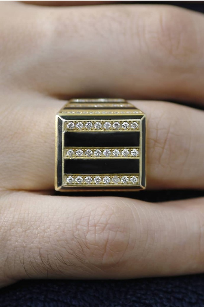 Erkek Yüzüğü Pırlantalı 1,20 Karat