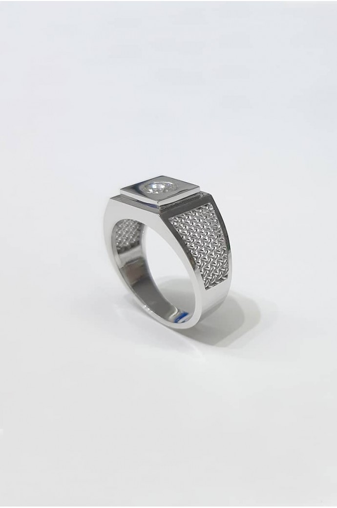 Erkek Yüzüğü Pırlantalı 0,50 Karat