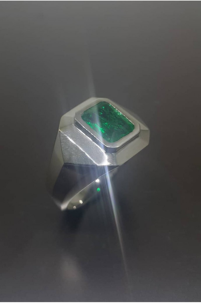 Erkek Yüzüğü Zümrütlü 2,00 Karat