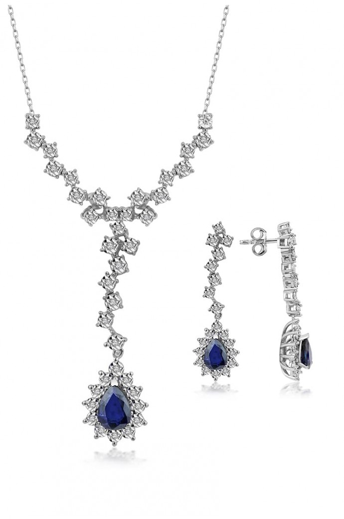 Safirli Pırlanta Set 3,66 Karat