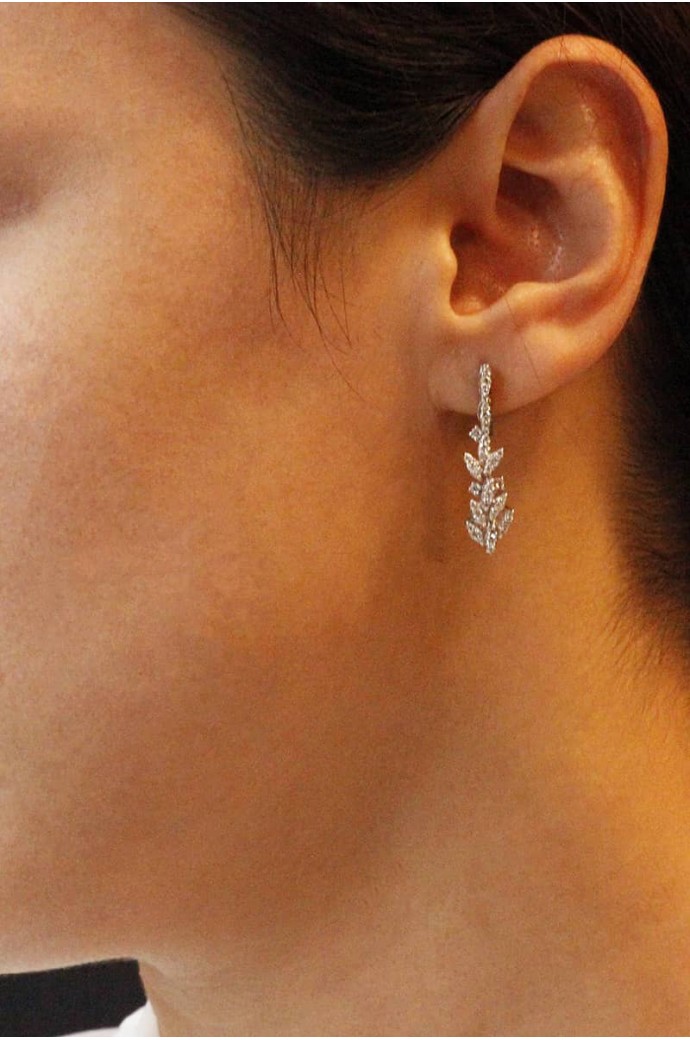 Fantazi Pırlanta Küpe  0,75 Karat