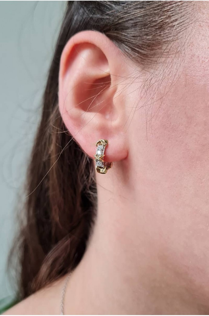 Fantazi Pırlanta Küpe 0,60 Karat