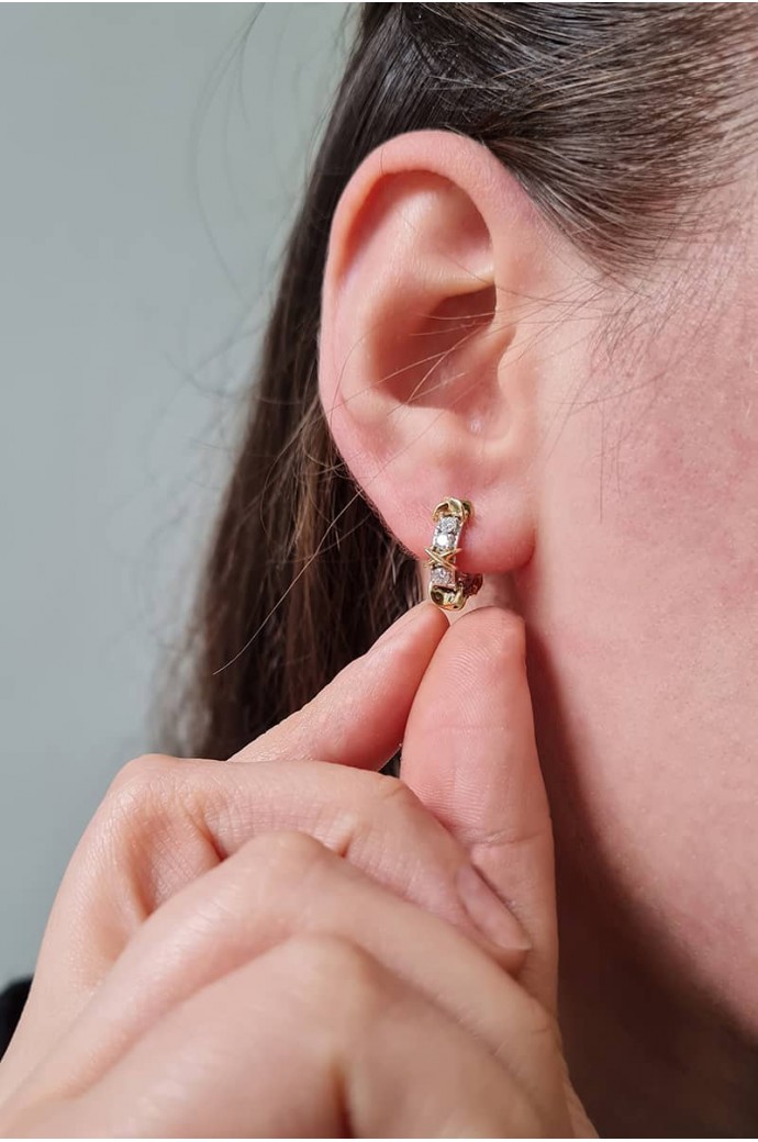 Fantazi Pırlanta Küpe 0,60 Karat