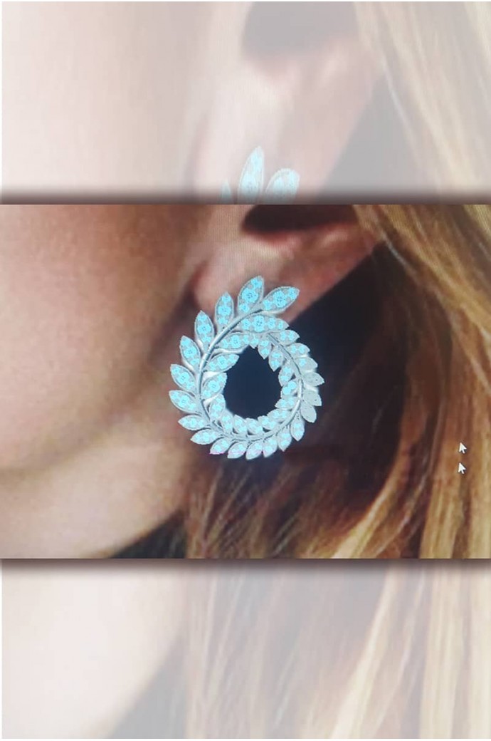 Fantazi Pırlanta Küpe  1,37 Karat