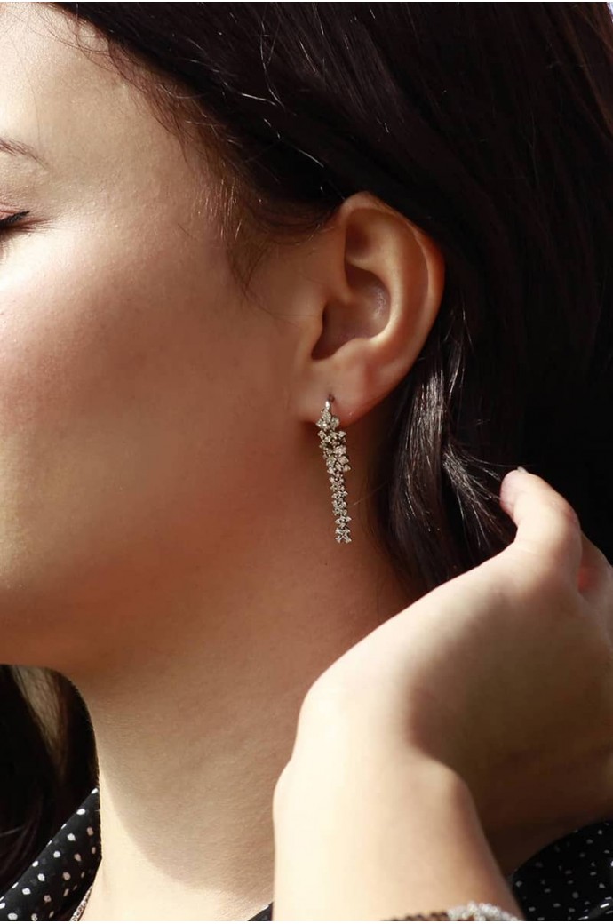 Fantazi Pırlanta Küpe 1,11 Karat