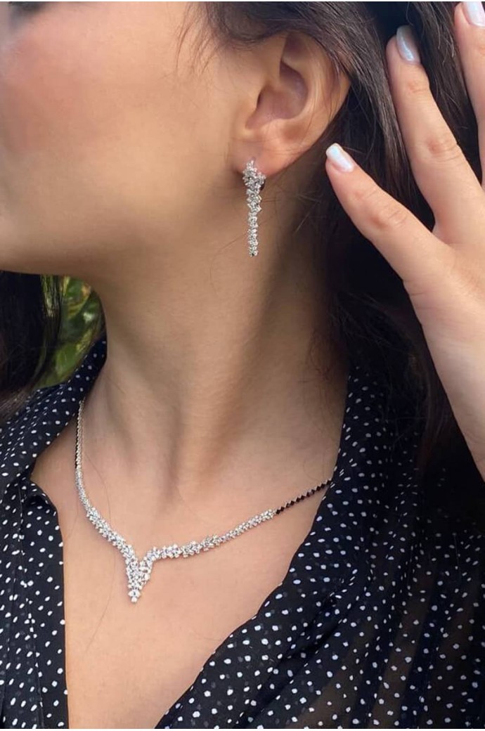 Fantazi Pırlanta Küpe 1,11 Karat