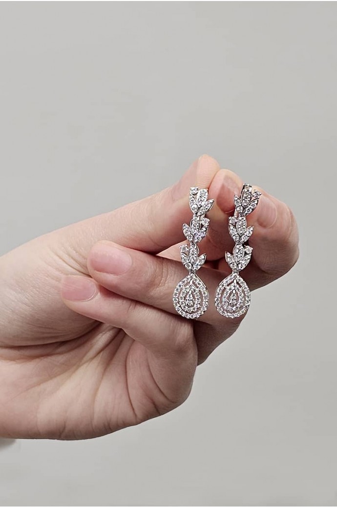 Fantazi Pırlanta Küpe  1,36 Karat