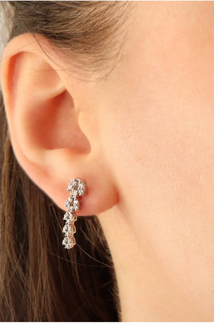 Fantazi Pırlanta Küpe 0,35 Karat