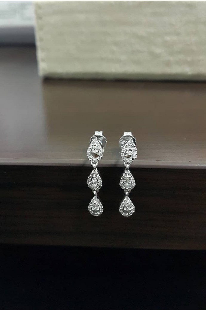 Fantazi Pırlanta Küpe 0,40 Karat