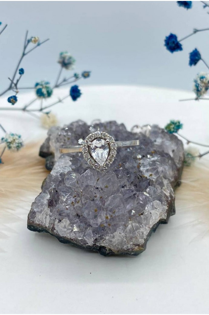 Tektaş Pırlanta Yüzük Damla Kesim 0,66 Karat