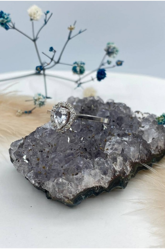 Tektaş Pırlanta Yüzük Damla Kesim 0,66 Karat