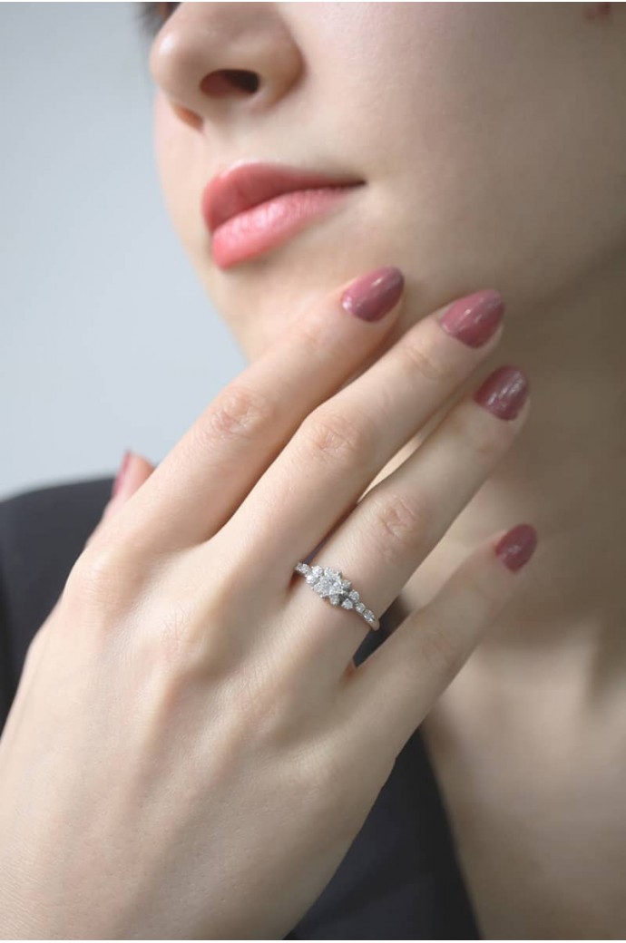 Tektaş Pırlanta Yüzük Prenses Kesim 0,60 Karat