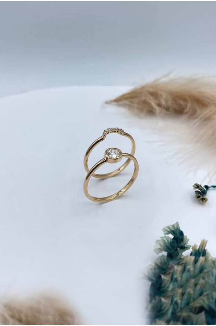 İkiz Pırlanta Yüzük 0,38 Karat 