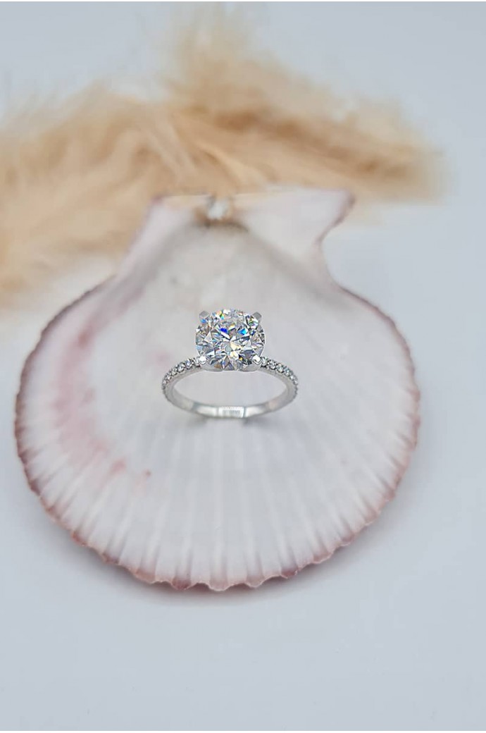 Mazonite Taşlı Pırlantalı Yüzük 1,33 Karat 