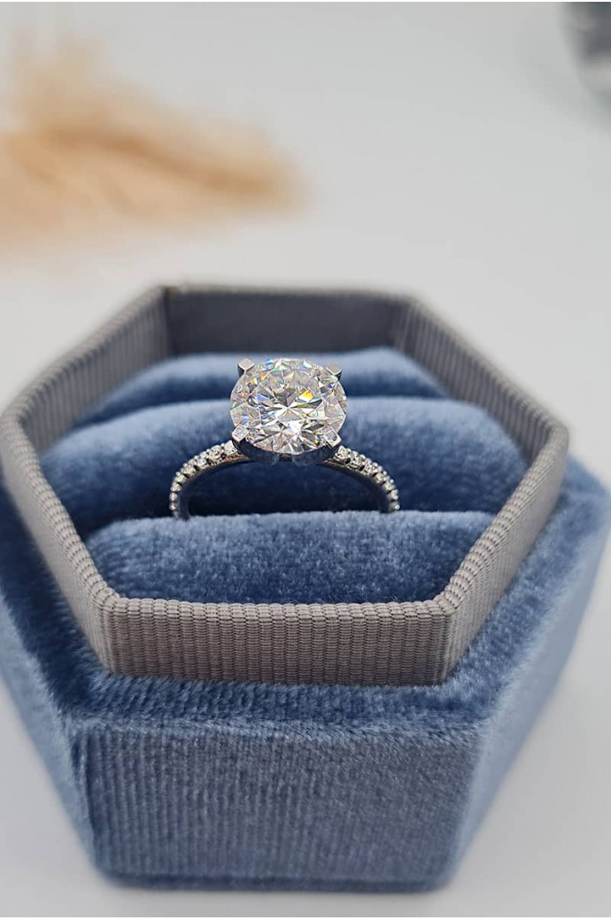 Mazonite Taşlı Pırlantalı Yüzük 1,33 Karat 