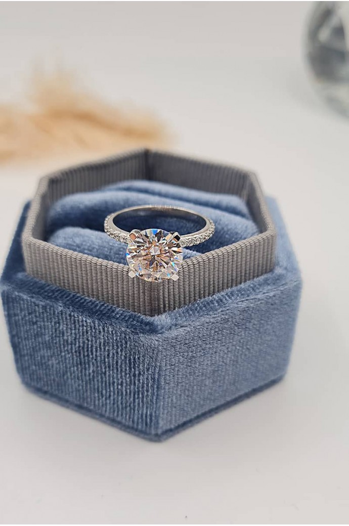 Mazonite Taşlı Pırlantalı Yüzük 1,33 Karat 