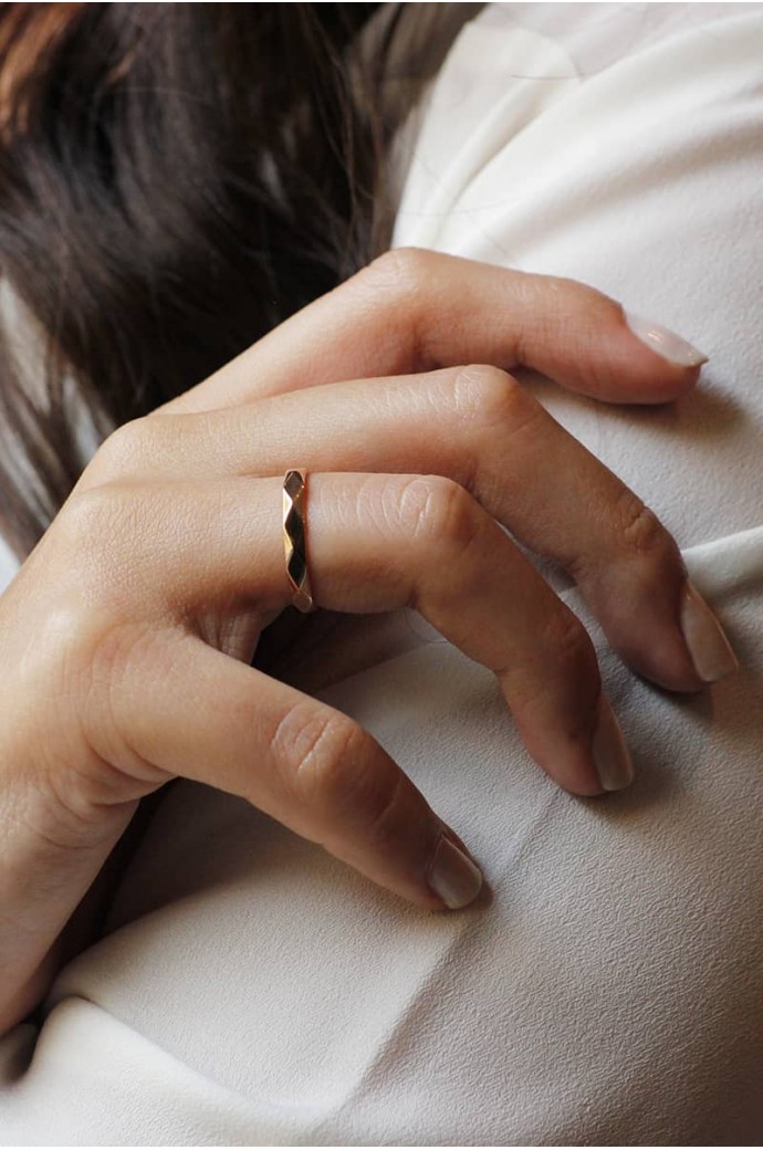 Günlük Minimal Rose Altın Alyans