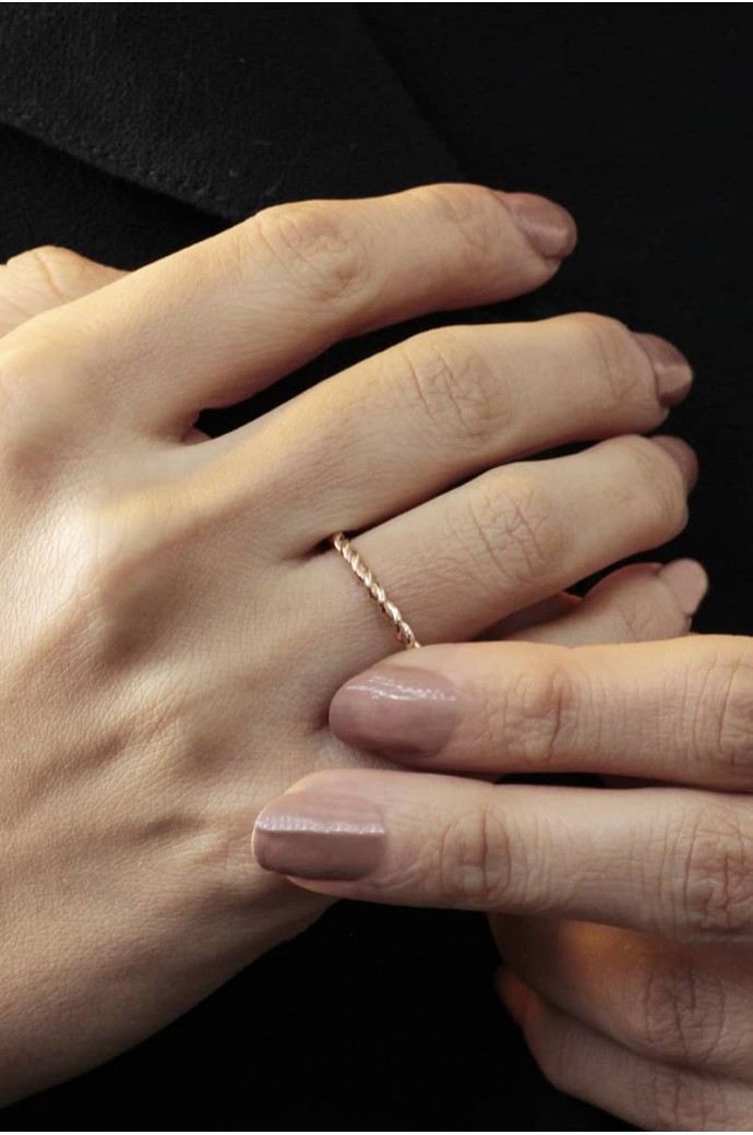 Günlük Minimal Rose Altın Alyans