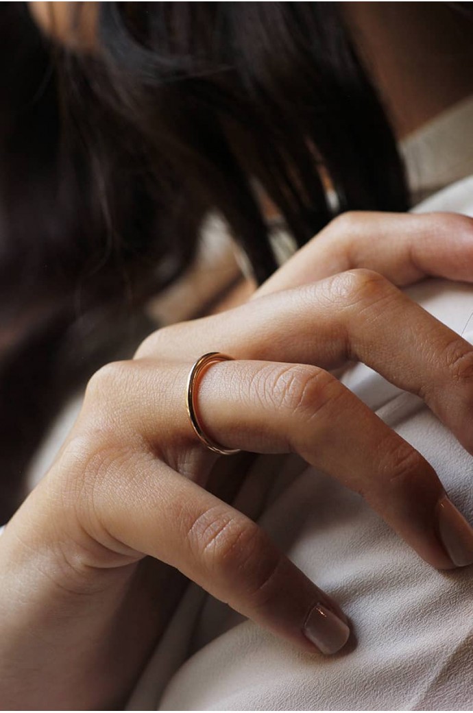 Günlük Minimal Rose Altın Alyans