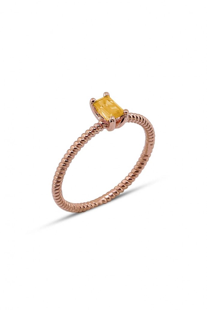 Günlük Minimal Safirli Yüzük 0,50 Karat 