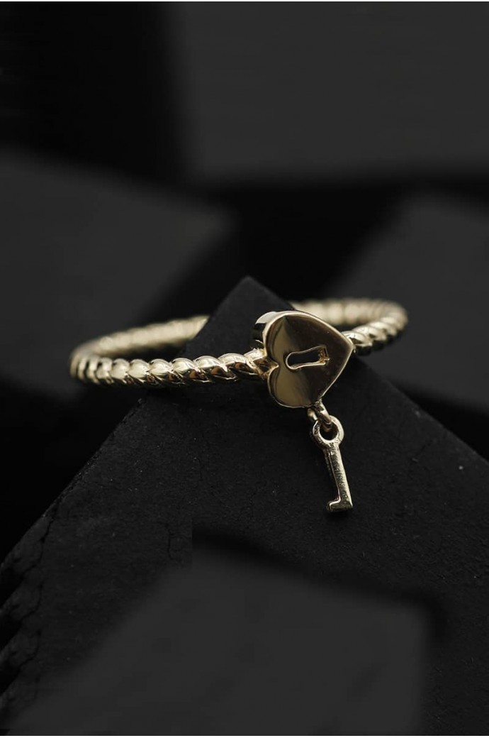 Günlük Minimal Rose Altın Yüzük