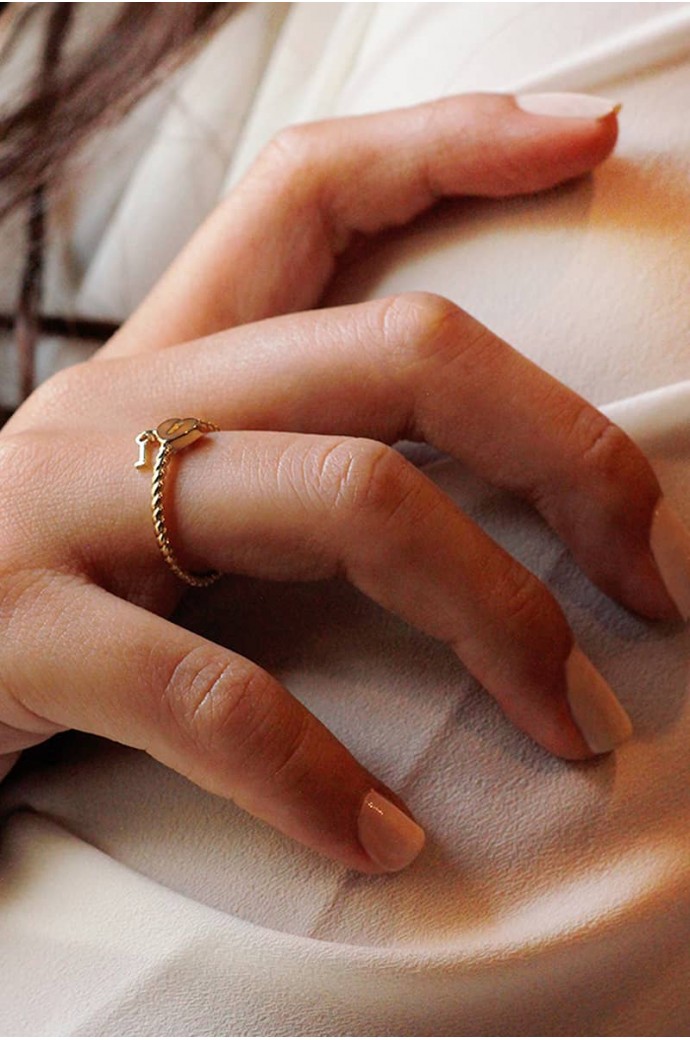 Günlük Minimal Rose Altın Yüzük