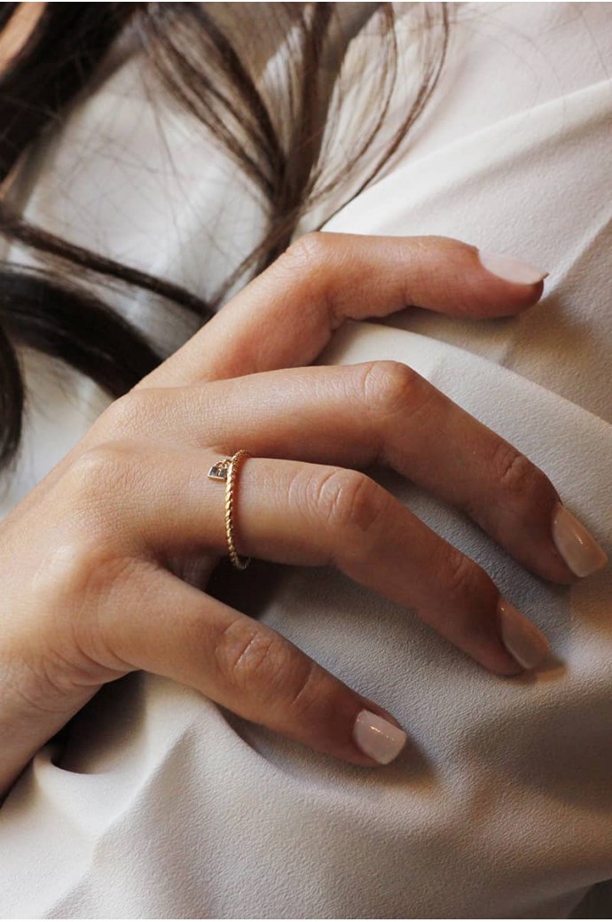 Günlük Minimal Rose Altın Yüzük