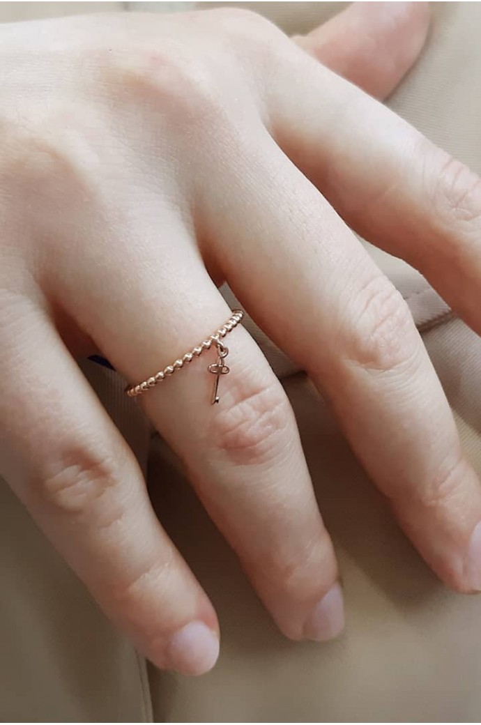 Günlük Minimal Rose Altın Yüzük