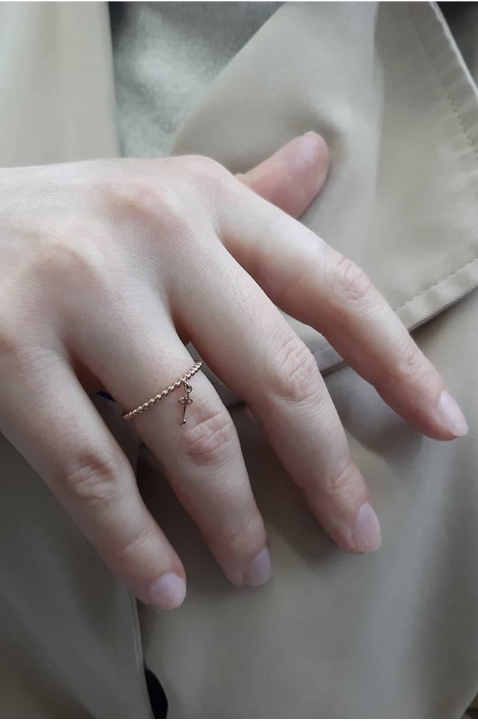 Günlük Minimal Rose Altın Yüzük