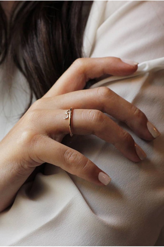Günlük Minimal Rose Altın Yüzük