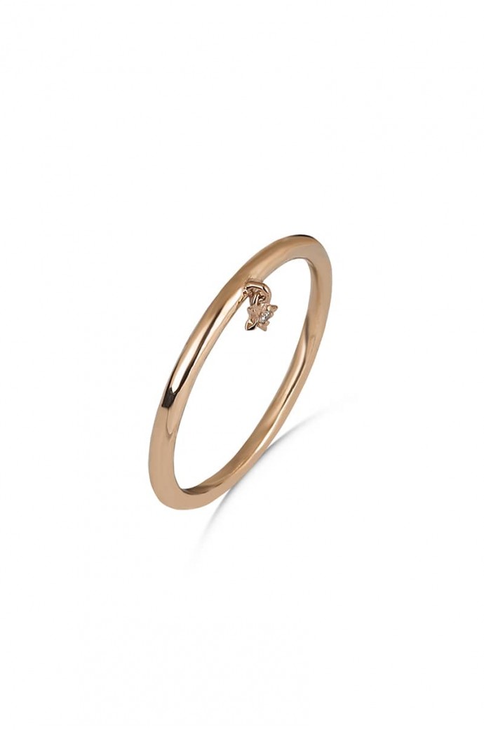 Günlük Minimal Pırlanta Yüzük 0,01 Karat 