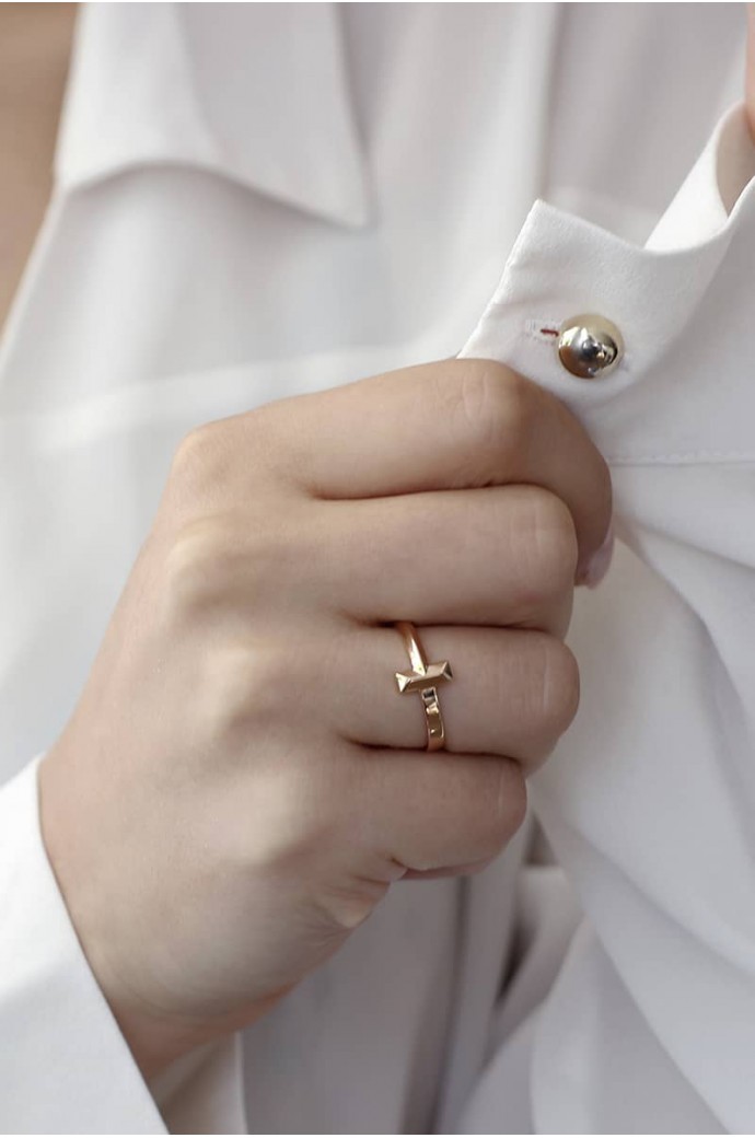 Günlük Minimal Rose Altın Yüzük