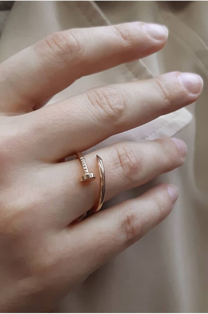 Günlük Minimal Rose Altın Yüzük