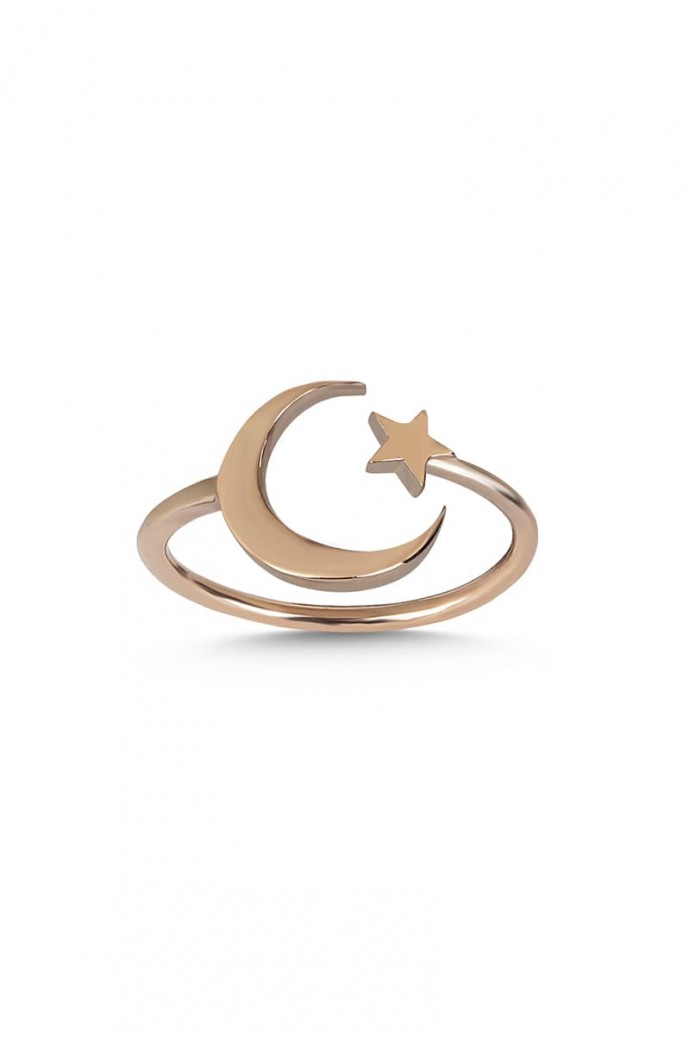 Günlük Minimal Rose Altın Yüzük