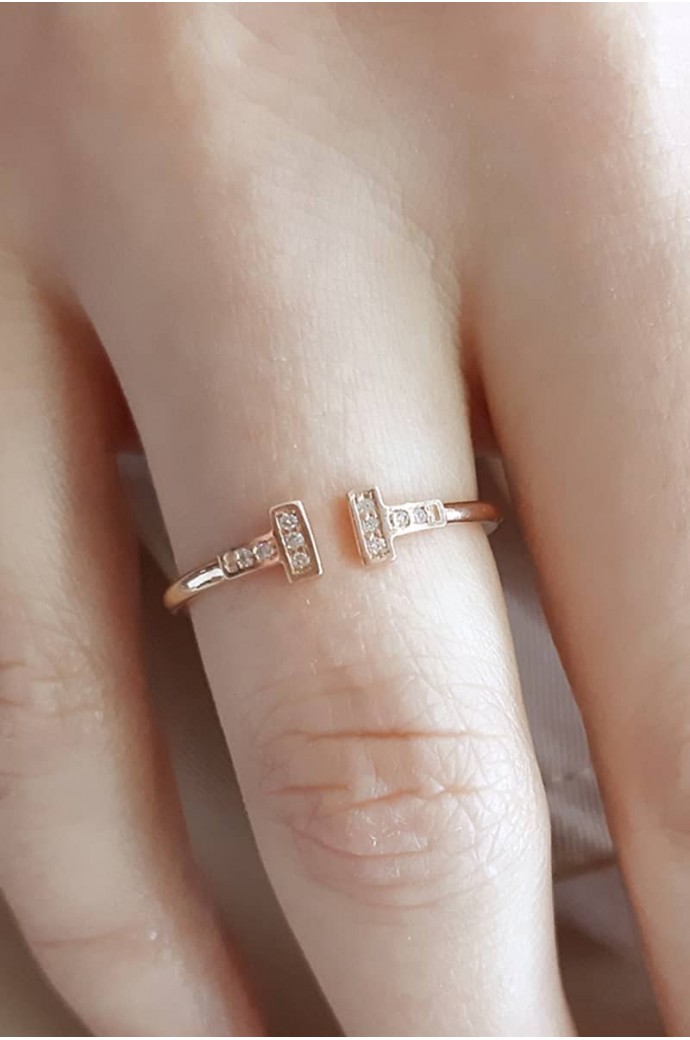 Günlük Minimal Pırlanta Yüzük 0,03 Karat 