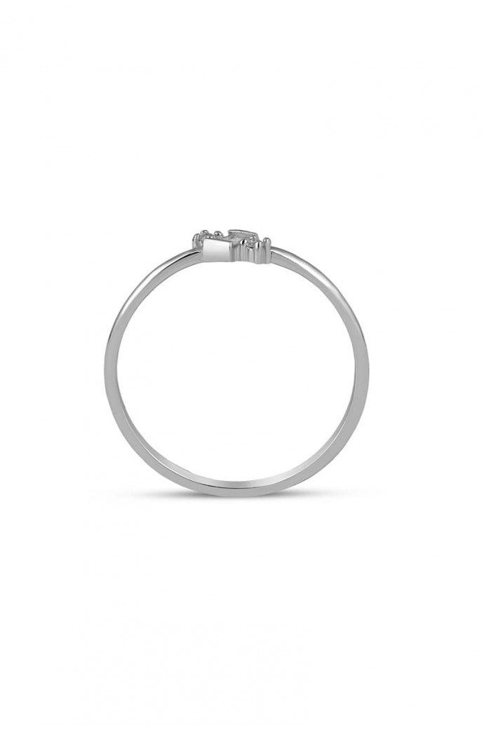 Günlük Minimal Baget Pırlantalı Yüzük 0,08 Karat 