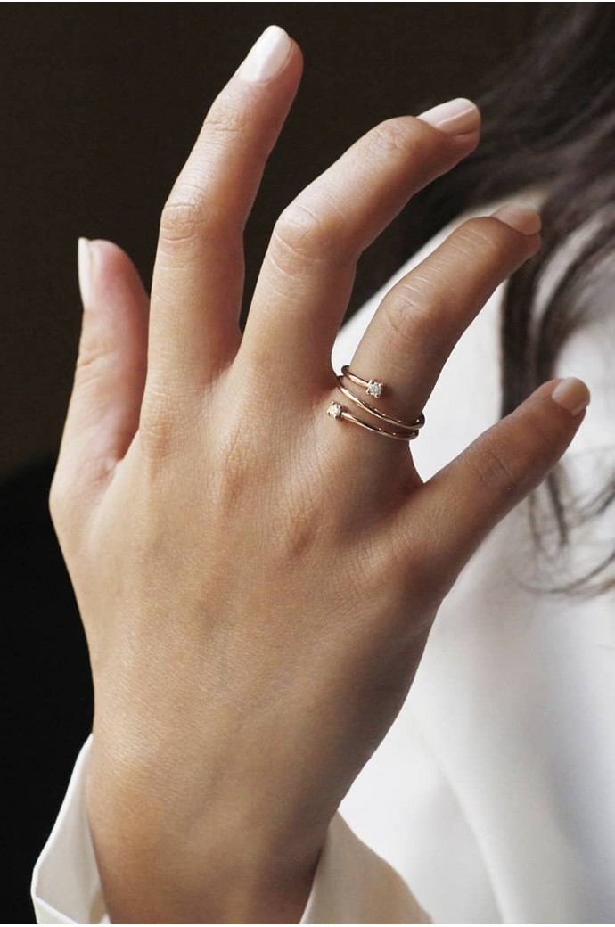 Günlük Minimal Pırlanta Yüzük 0,15 Karat 