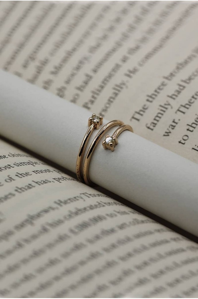 Günlük Minimal Pırlanta Yüzük 0,15 Karat 