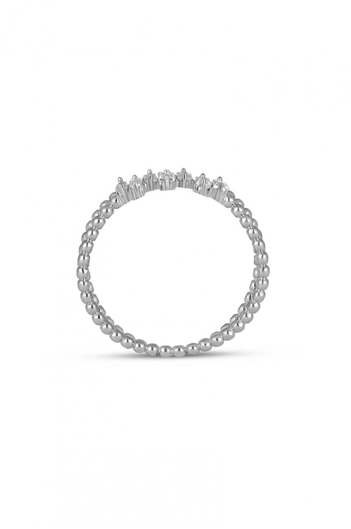 Günlük Minimal Baget Pırlantalı Yüzük 0,24 Karat 