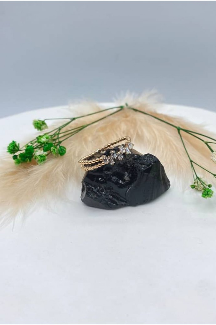 Günlük Minimal Baget Pırlantalı Yüzük 0,24 Karat 