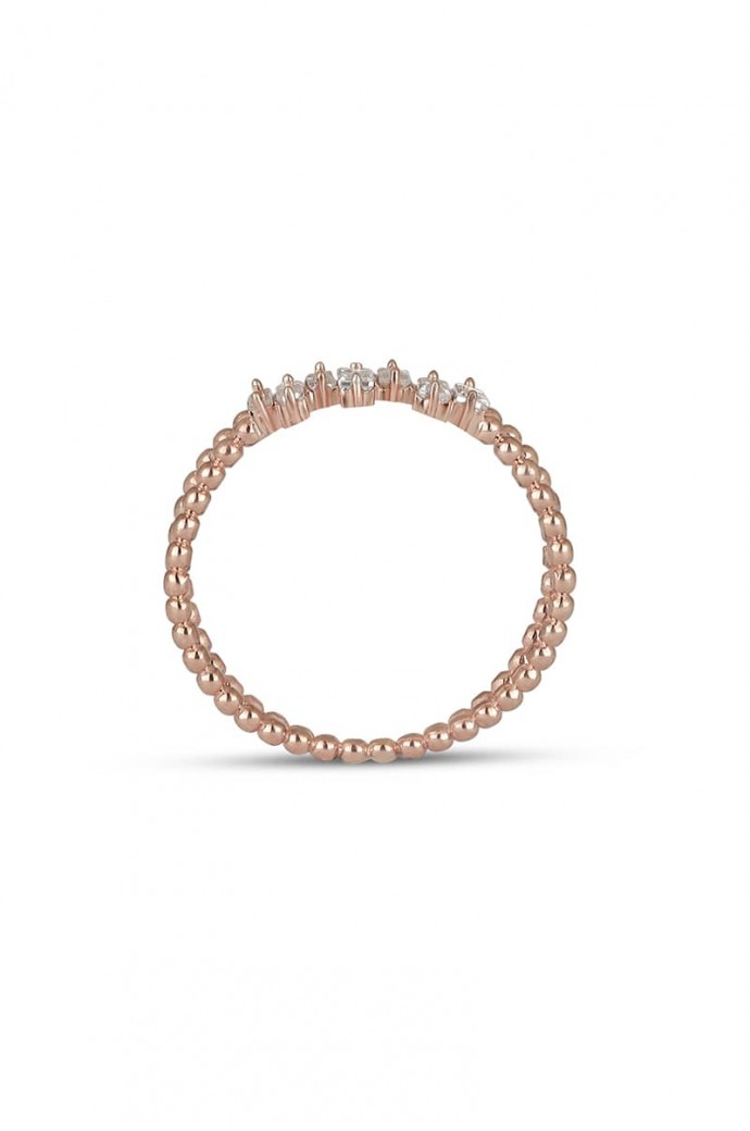 Günlük Minimal Baget Pırlantalı Yüzük 0,24 Karat 