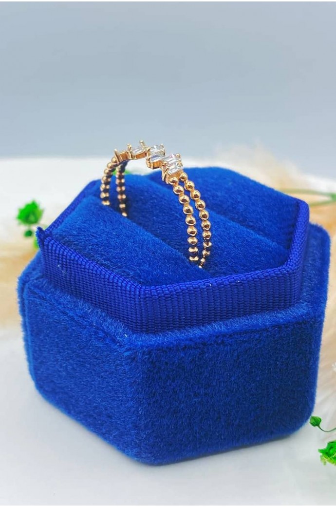 Günlük Minimal Baget Pırlantalı Yüzük 0,24 Karat 