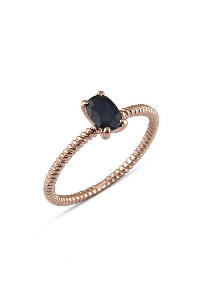 Günlük Minimal Safirli Yüzük 0,61 Karat 