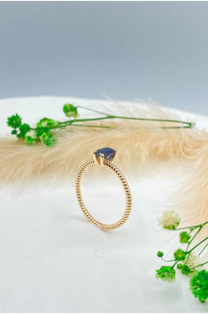 Günlük Minimal Safirli Yüzük 0,61 Karat 