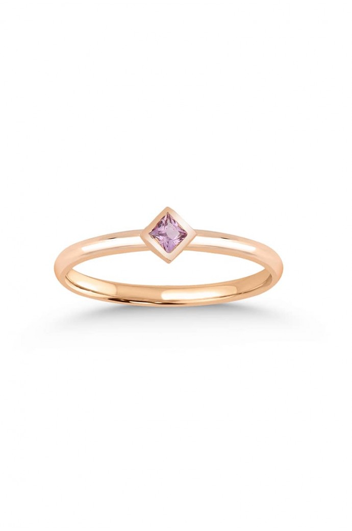 Günlük Minimal Safirli Yüzük 0,09 Karat 