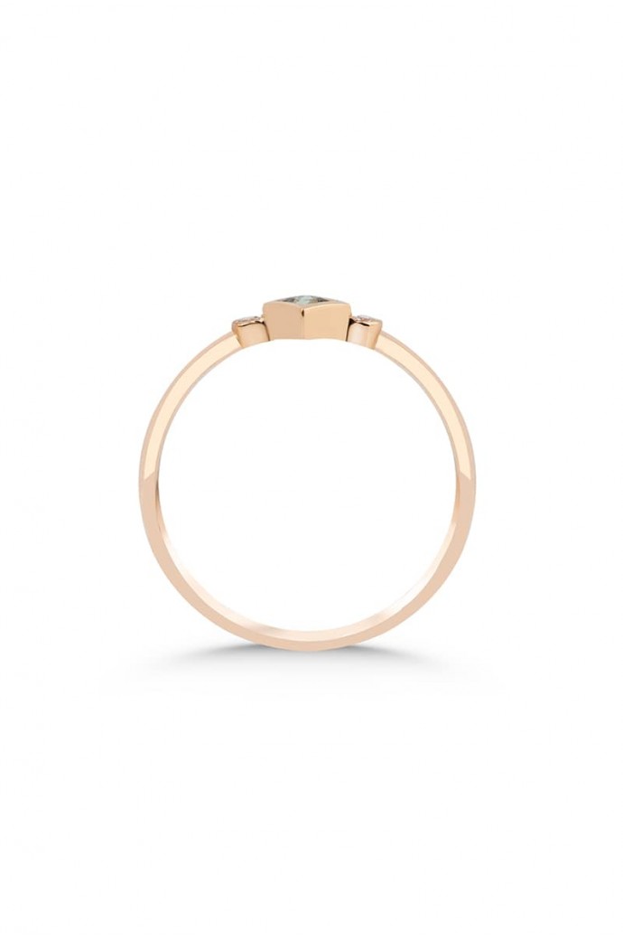 Günlük Minimal Safirli Yüzük 0,03 Karat 