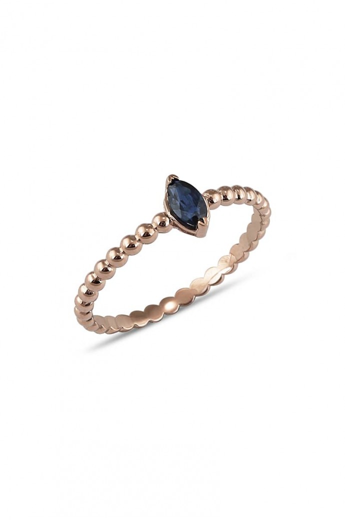 Günlük Minimal Safirli Yüzük 0,27 Karat 