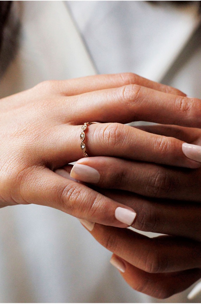 Günlük Minimal Pırlanta Tamtur Yüzük 0,31 Karat 