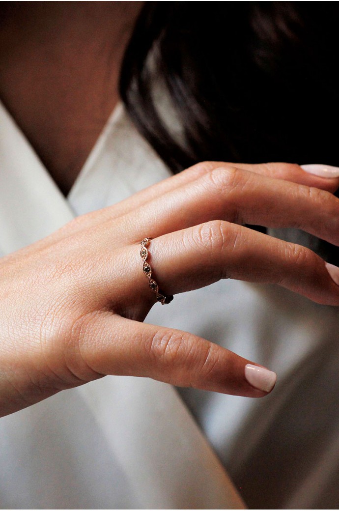 Günlük Minimal Pırlanta Tamtur Yüzük 0,31 Karat 